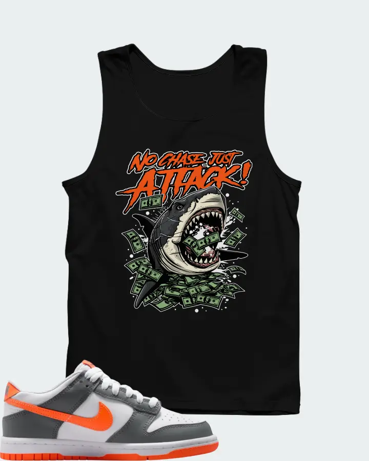 Nike Dunk Dark Grey Orange Matching Tank Top