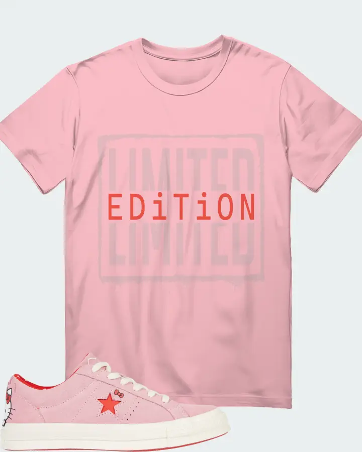Converse One Star Ox Hello Kitty Pink Sneaker Matching Pink T-Shirt - LIMITED EDITION