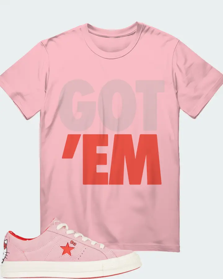 Converse One Star Ox Hello Kitty Pink Sneaker Matching Pink T-Shirt - Got Em