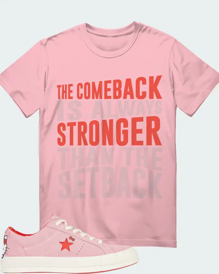 Converse One Star Ox Hello Kitty Pink Sneaker Matching Pink T-Shirt - The Comeback