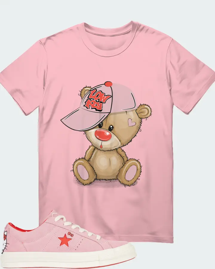 Converse One Star Ox Hello Kitty Pink Sneaker Matching Pink T-Shirt - LOW KEY BEAR