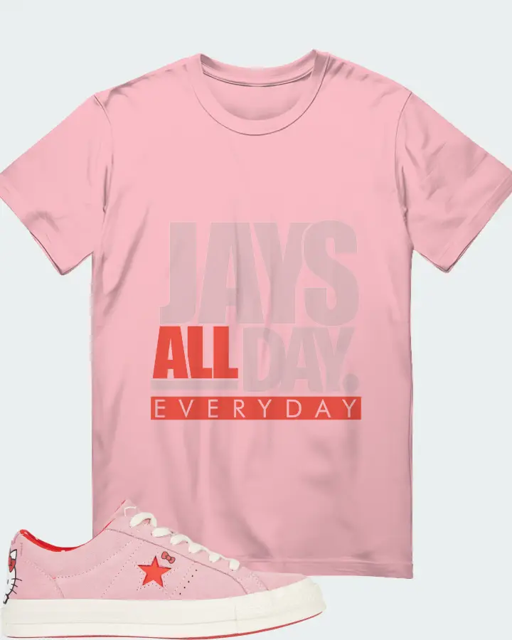 Converse One Star Ox Hello Kitty Pink Sneaker Matching Pink T-Shirt - Jays All Day