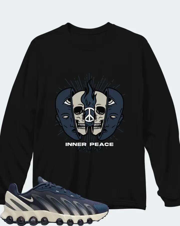 Nike Air Max Dn8 Thunder Blue Cool Grey Midnight Navy Pale Ivory Matching Long Sleeve T-Shirt