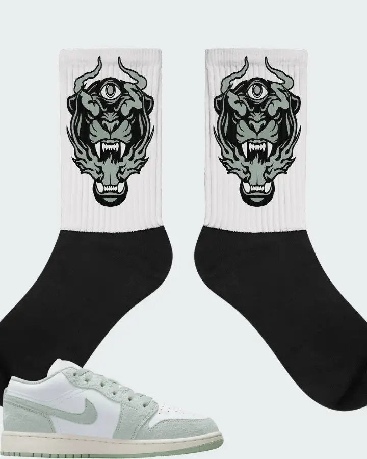 Air Jordan 1 Low SE GS Seafoam Matching Socks
