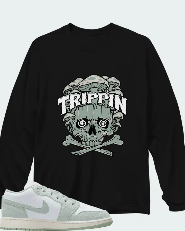 Air Jordan 1 Low SE GS Seafoam Matching Long Sleeve T-Shirt