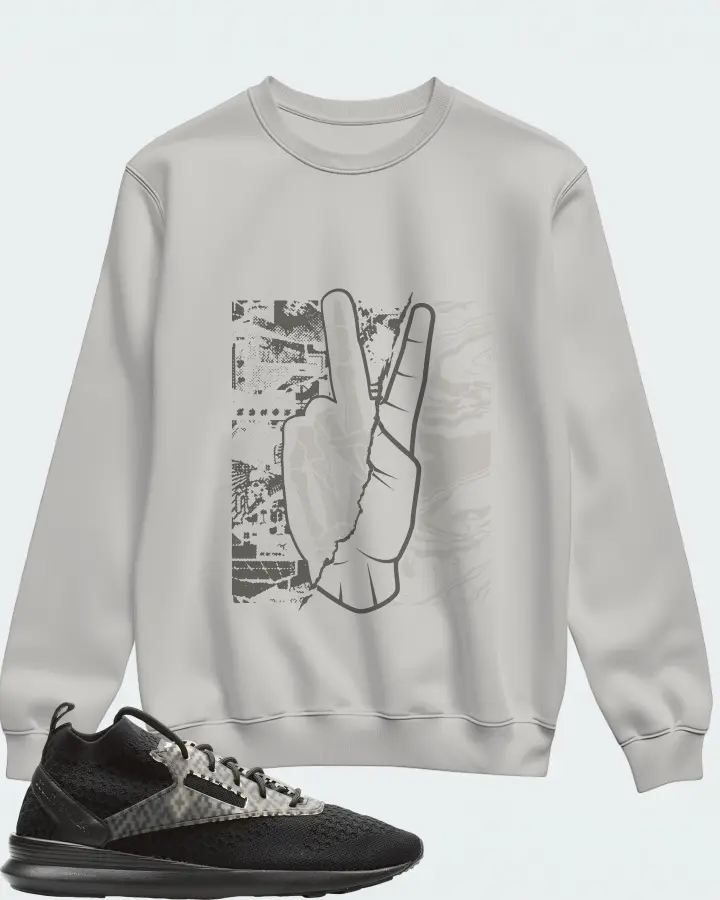 Reebok Zoku Runner Sneaker Matching Grey Sweatshirt - Peace of mind