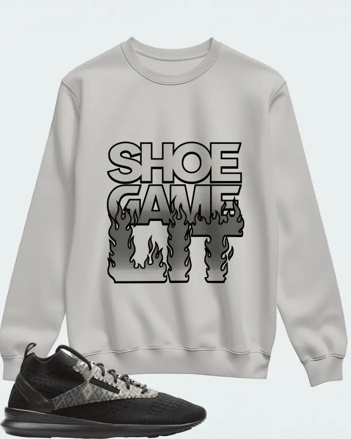 Reebok Zoku Runner Sneaker Matching Grey Sweatshirt - Shoe Game Lit Refreshed