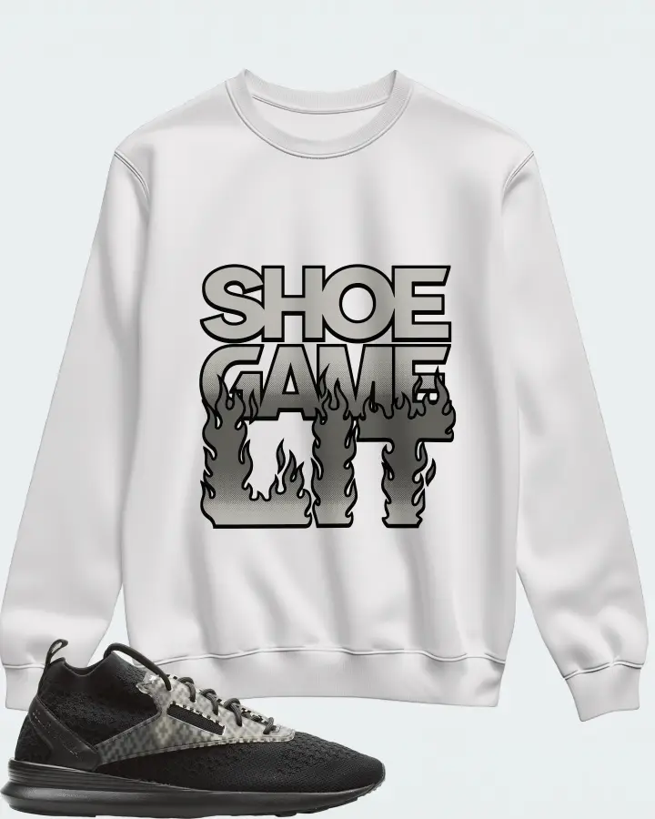 Reebok Zoku Runner Sneaker Matching White Sweatshirt - Shoe Game Lit Refreshed