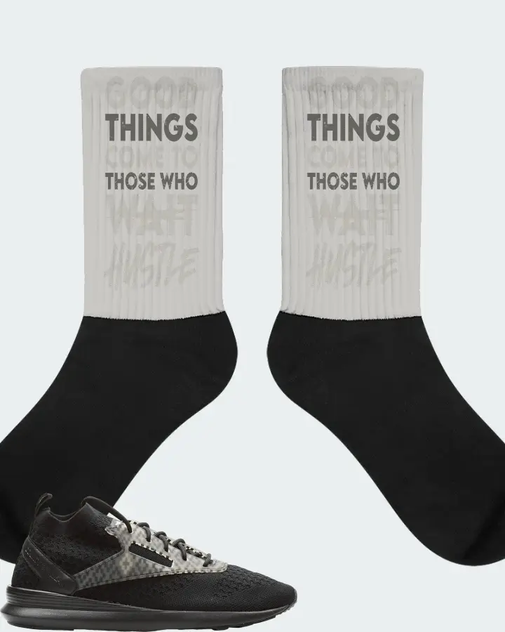 Reebok Zoku Runner Sneaker Matching Grey Socks - Good Things Come