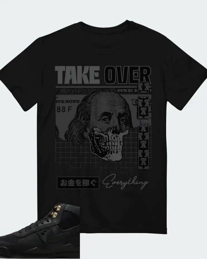 Dark Grey & Black Sneaker Sneaker Matching Black T-Shirt - Take Over