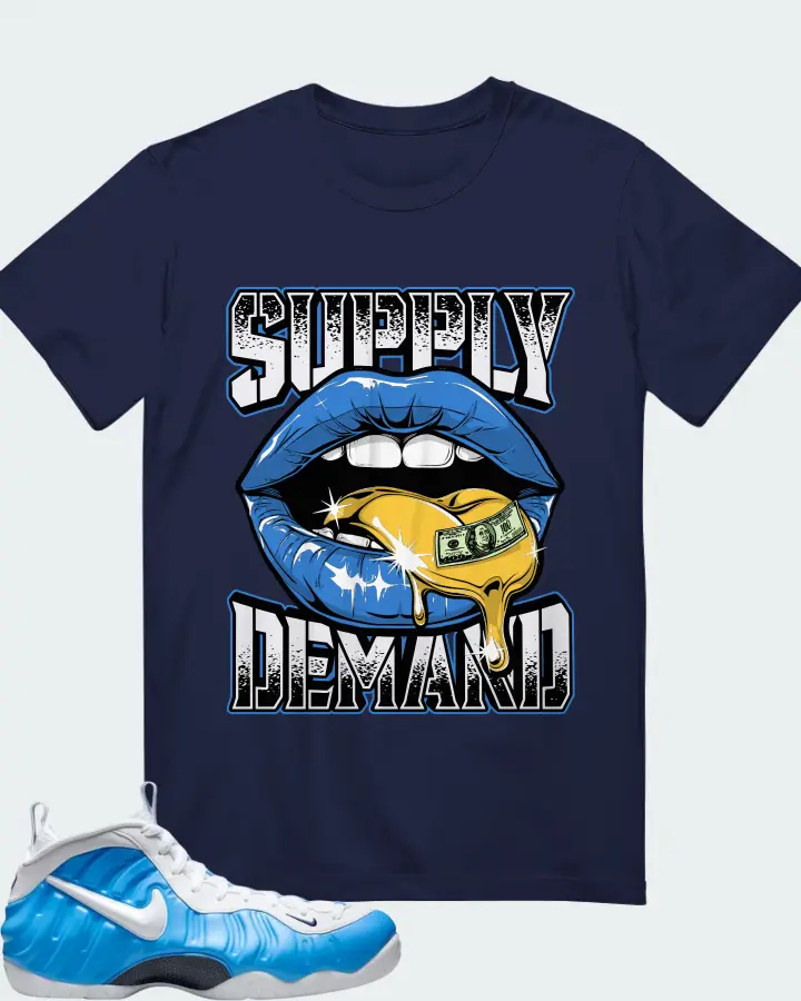Nike Air Foamposite Pro University Blue 2026 Matching T-Shirt