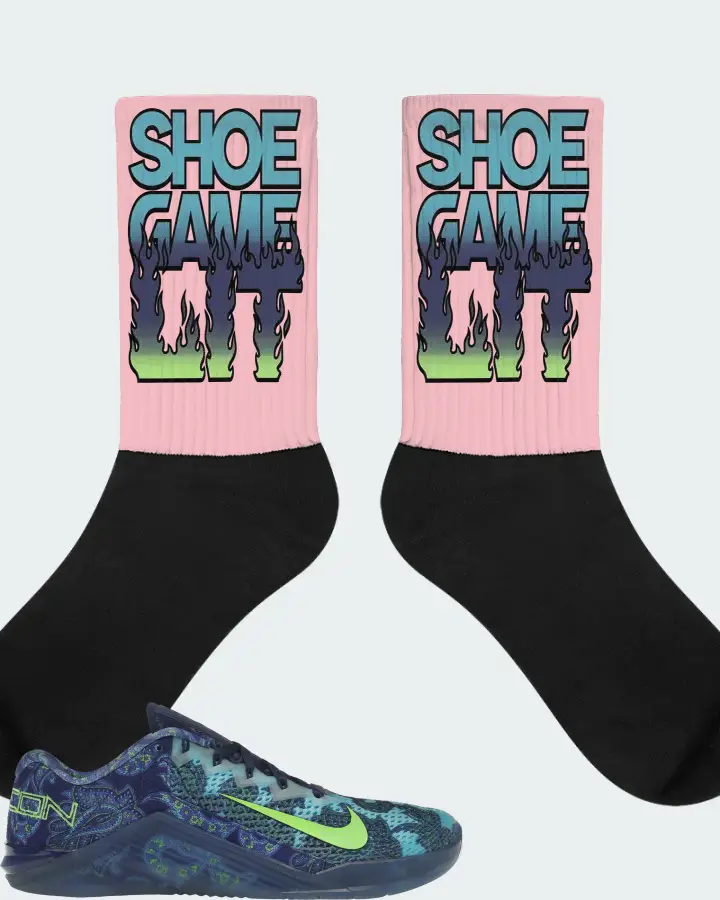 Nike Metcon 6 AMP Sneaker Matching Pink Socks - Shoe Game Lit Refreshed