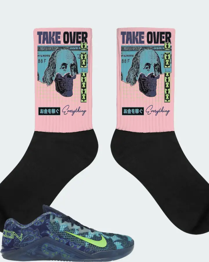 Nike Metcon 6 AMP Sneaker Matching Pink Socks - Take Over