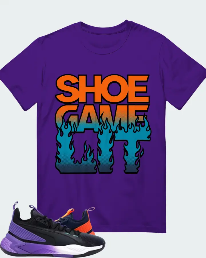 Puma Uproar Charlotte Sneaker Matching Purple T-Shirt - Shoe Game Lit Refreshed