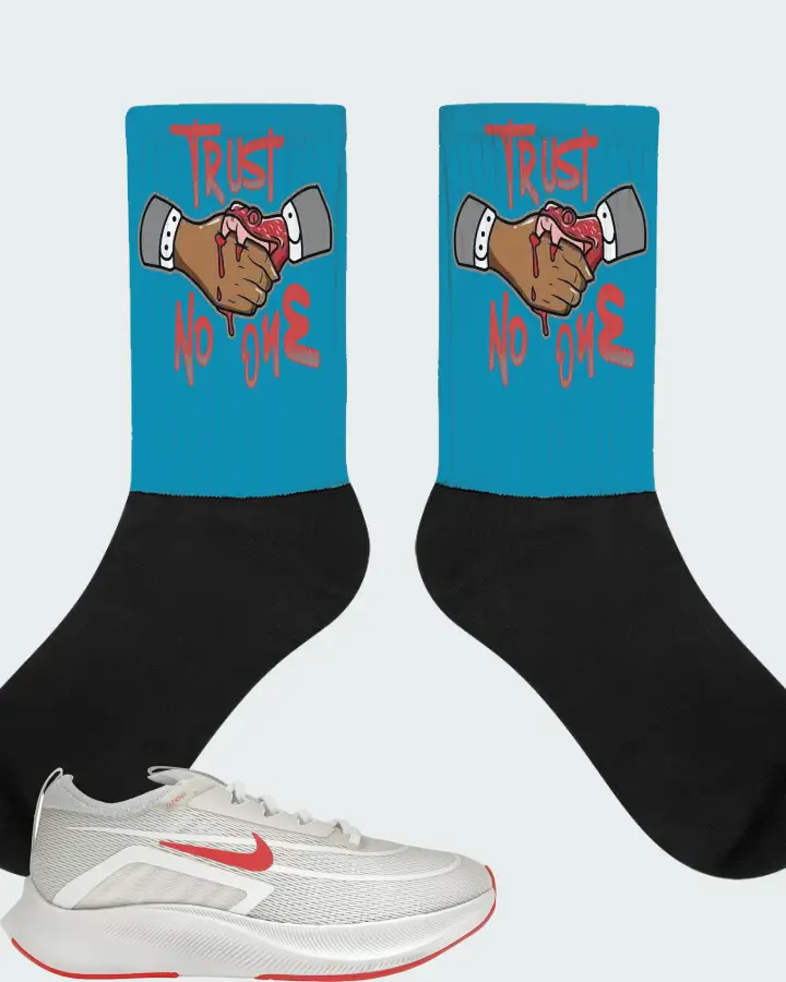 Nike Zoom Fly 4 Sneaker Matching Aqua Socks - Trust No One