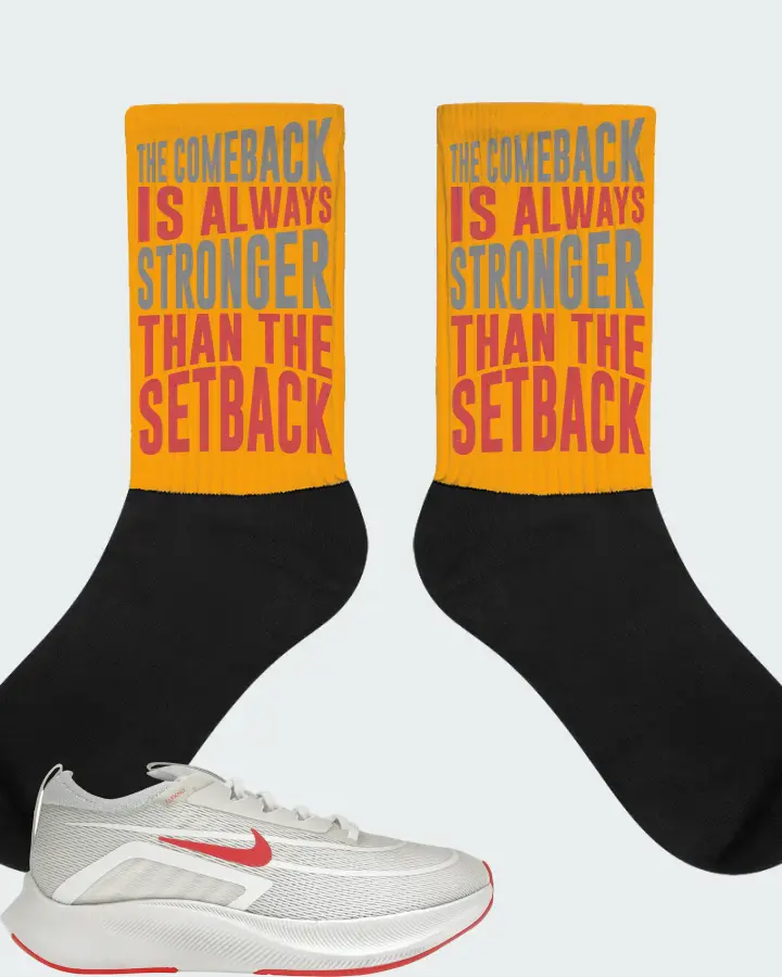 Nike Zoom Fly 4 Sneaker Matching Gold Socks - The Comeback