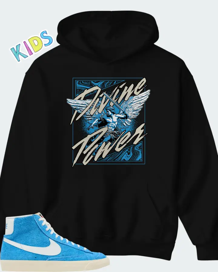 Nike Blazer Mid '77 Premium University Blue Matching Kid's Hoodie