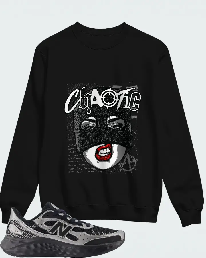 New Balance Fresh Foam Arishi v4 Tiralux - Black with Dark Silver Metallic and Sea Salt Matching Sweatshirt