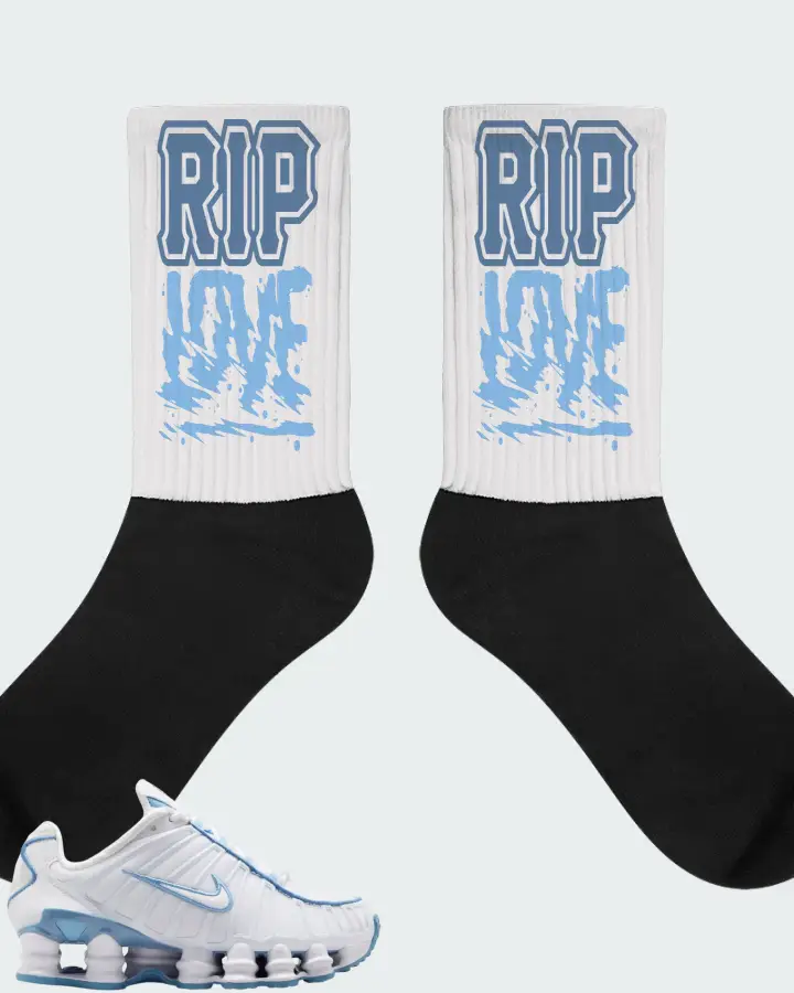 Nike Shox TL White Blue Matching Socks