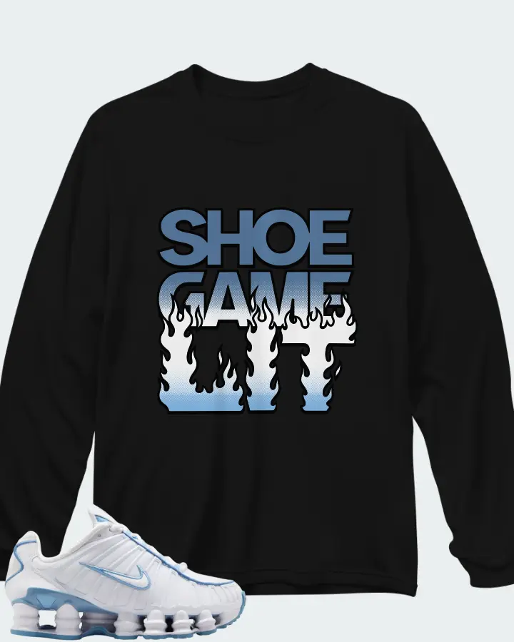 Nike Shox TL White Blue Matching Long Sleeve T-Shirt