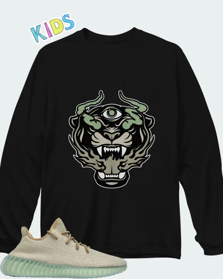 Yeezy Boost 350 V2 Leaf Matching Kid's Long Sleeve T-Shirt