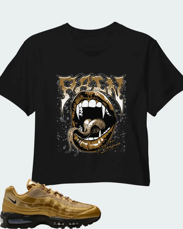 Nike Air Max 95 Big Bubble - Metallic Gold Matching Crop Top