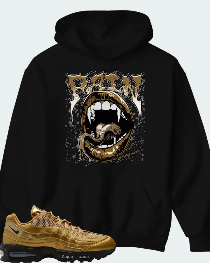 Nike Air Max 95 Big Bubble - Metallic Gold Matching Hoodie