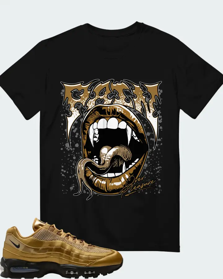 Nike Air Max 95 Big Bubble - Metallic Gold Matching T-Shirt