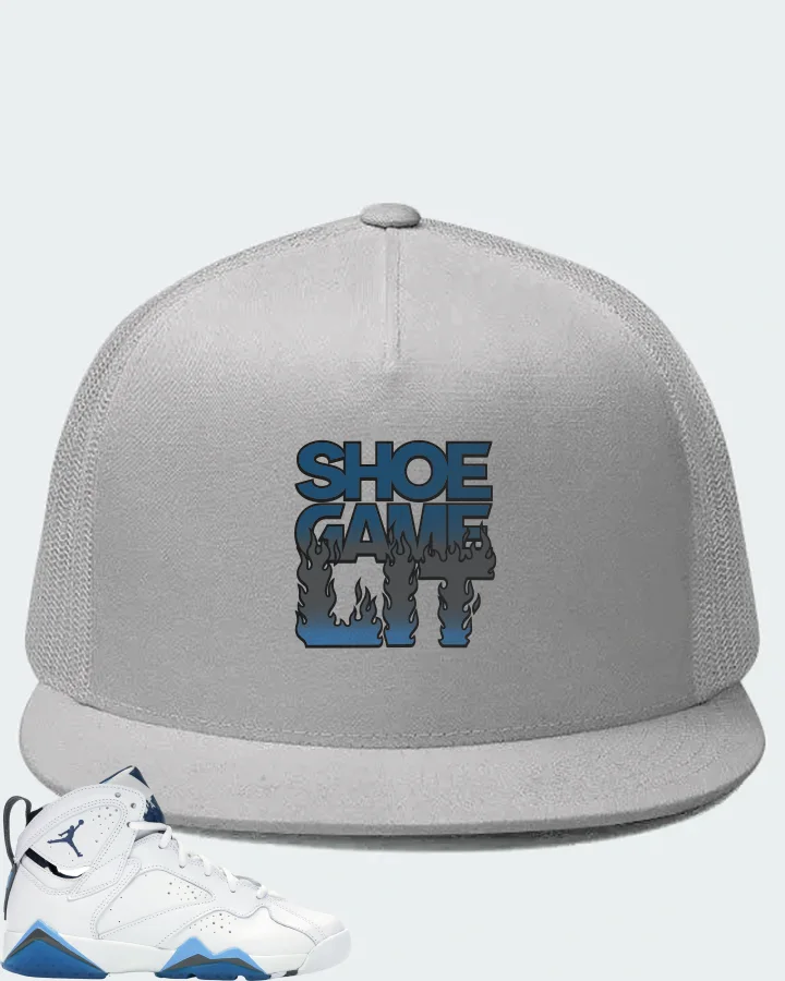 Jordan 7 Retro Sneaker Matching White Hat - Shoe Game Lit Refreshed