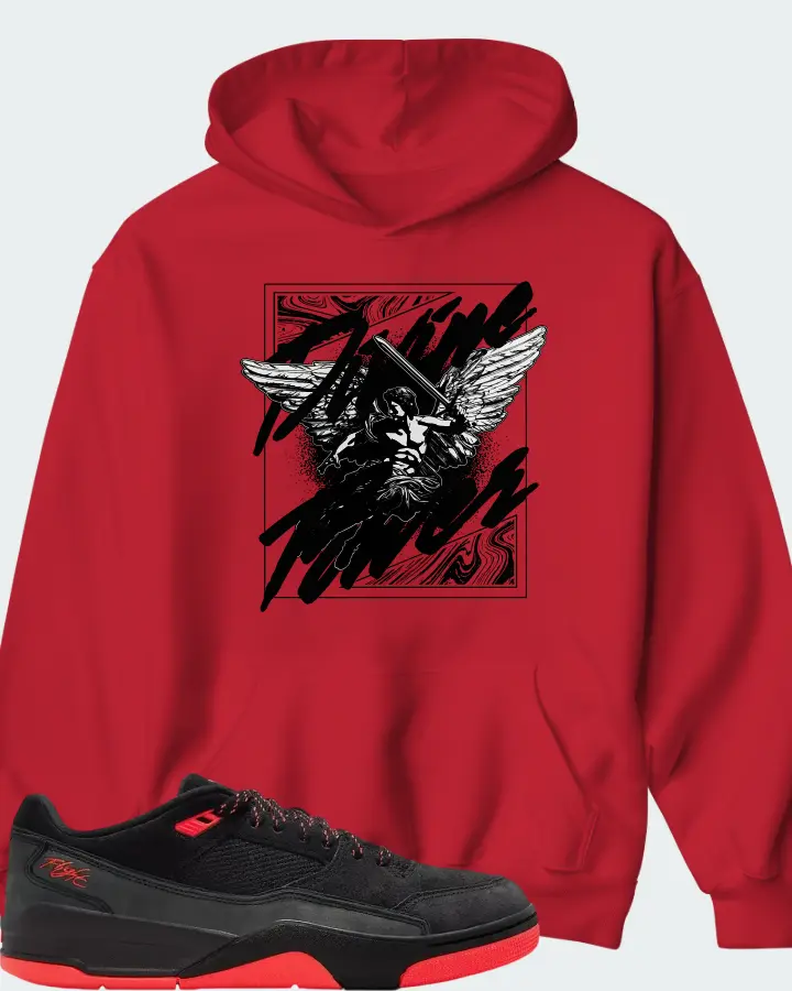 Air Jordan Flight Court Black Infrared Matching Hoodie