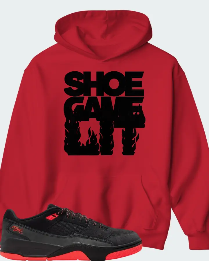 Air Jordan Flight Court Black Infrared Matching Hoodie