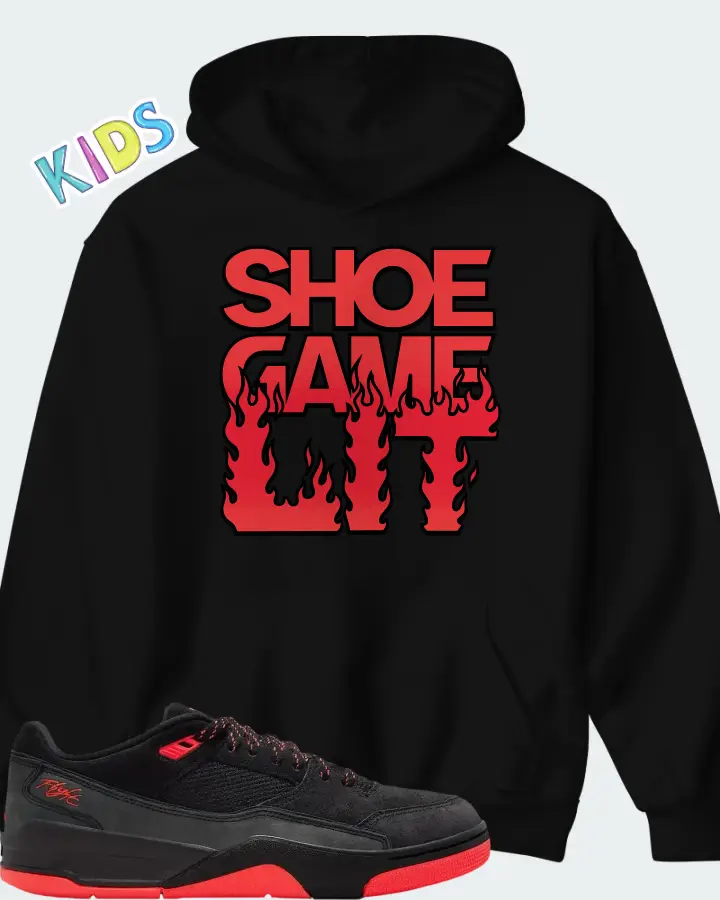 Air Jordan Flight Court Black Infrared Matching Kid's Hoodie