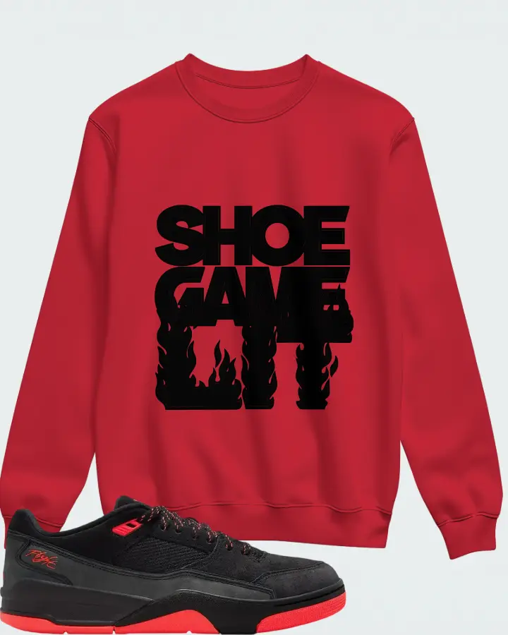 Air Jordan Flight Court Black Infrared Matching Sweatshirt