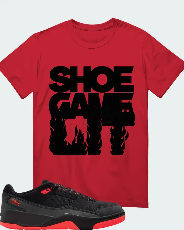 Air Jordan Flight Court Black Infrared Matching T-Shirt