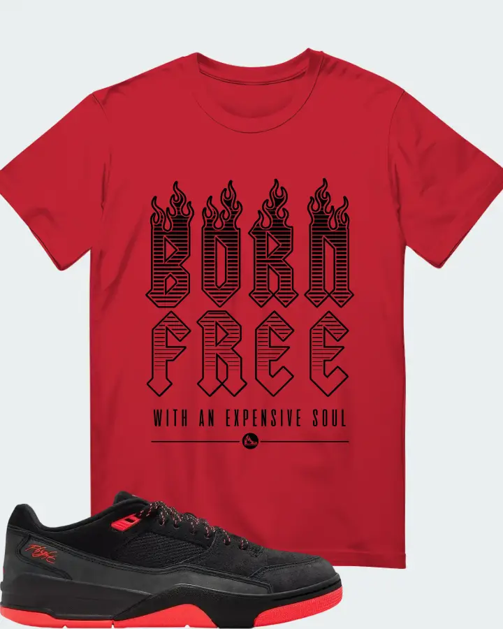Air Jordan Flight Court Black Infrared Matching T-Shirt