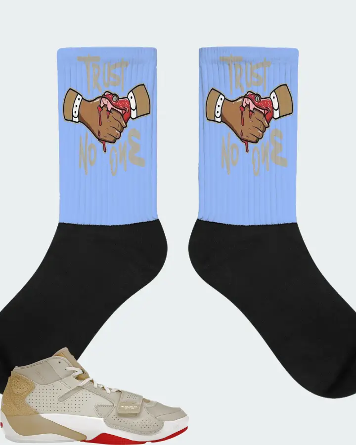 Jordan Zion 2 Sneaker Matching Carolina Blue Socks - Trust No One