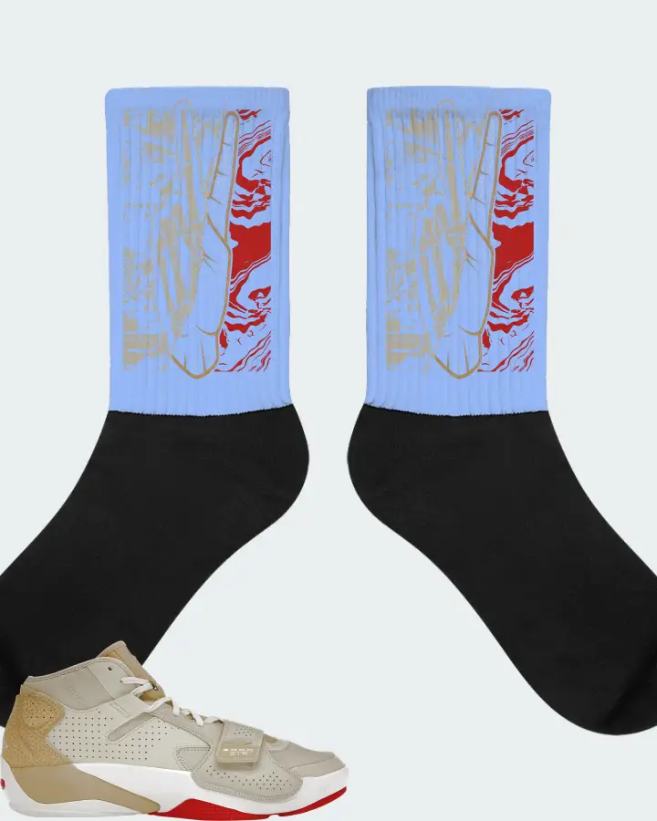 Jordan Zion 2 Sneaker Matching Carolina Blue Socks - Peace of mind
