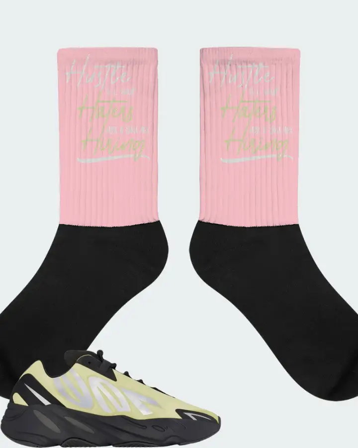 adidas Yeezy Boost 700 MNVN  Sneaker Matching Pink Socks - HUSTLE TILL YOUR HATERS ASK