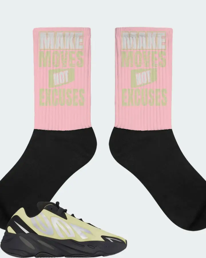 adidas Yeezy Boost 700 MNVN  Sneaker Matching Pink Socks - Make Moves Not Excuses