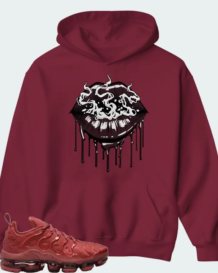 Nike Air VaporMax Plus Burgundy Matching Hoodie