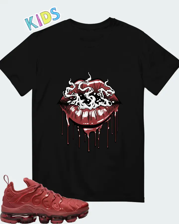 Nike Air VaporMax Plus Burgundy Matching Kid's T-Shirt