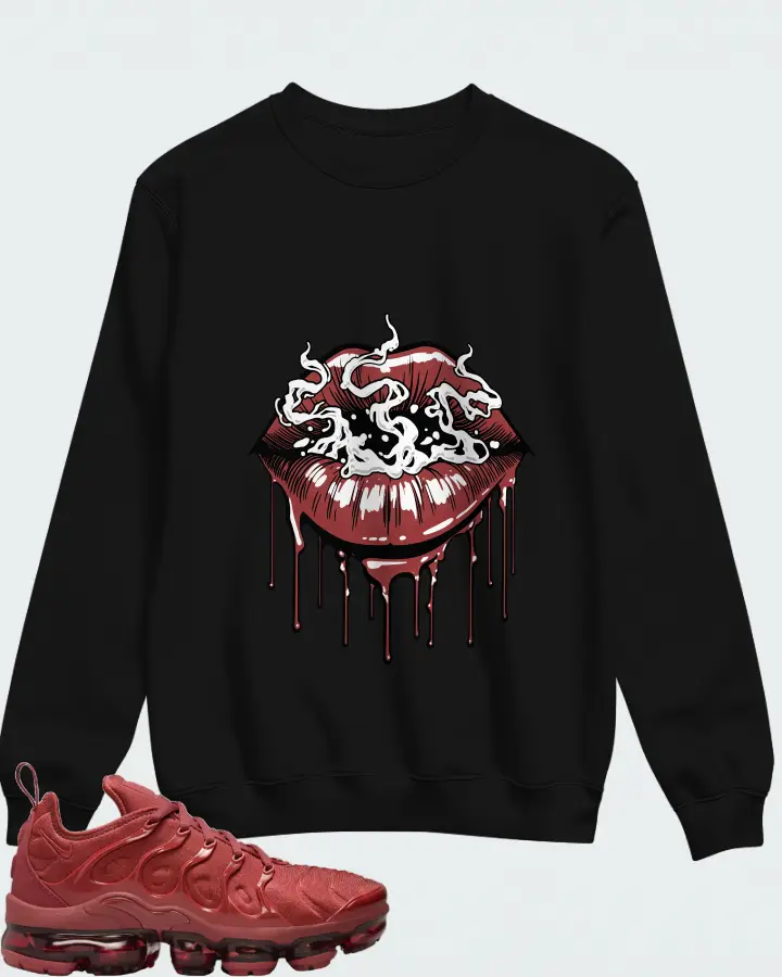 Nike Air VaporMax Plus Burgundy Matching Sweatshirt