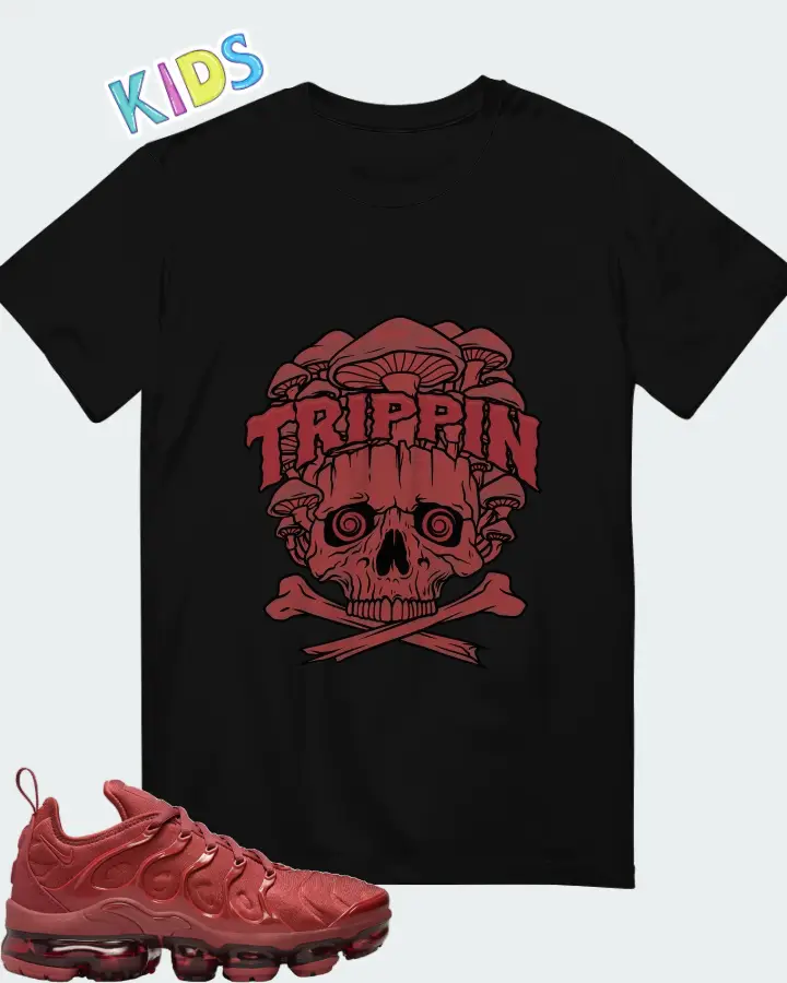 Nike Air VaporMax Plus Burgundy Matching Kid's T-Shirt