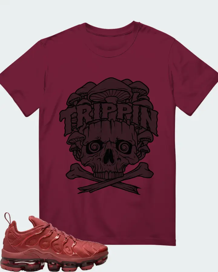 Nike Air VaporMax Plus Burgundy Matching T-Shirt