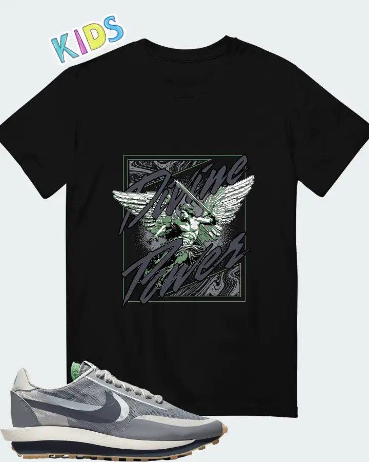 Nike LD Waffle sacai CLOT Kiss of Death 2 Cool Grey (NTWRK Special Packaging) Matching Kid's T-Shirt
