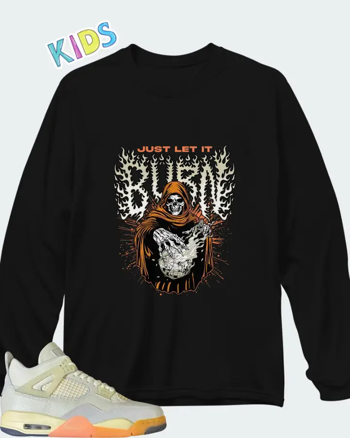 Air Jordan 4 Retro Birds of Paradise Matching Kid's Long Sleeve T-Shirt