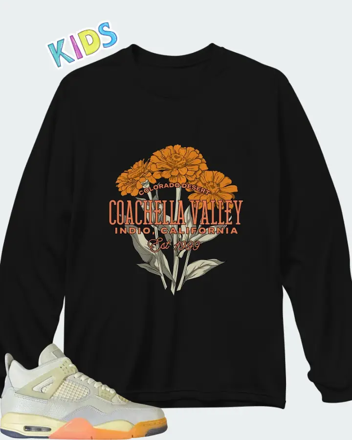 Air Jordan 4 Retro Birds of Paradise Matching Kid's Long Sleeve T-Shirt