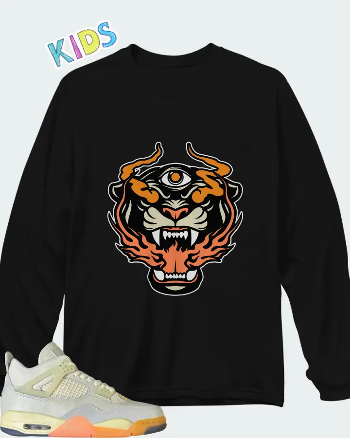 Air Jordan 4 Retro Birds of Paradise Matching Kid's Long Sleeve T-Shirt