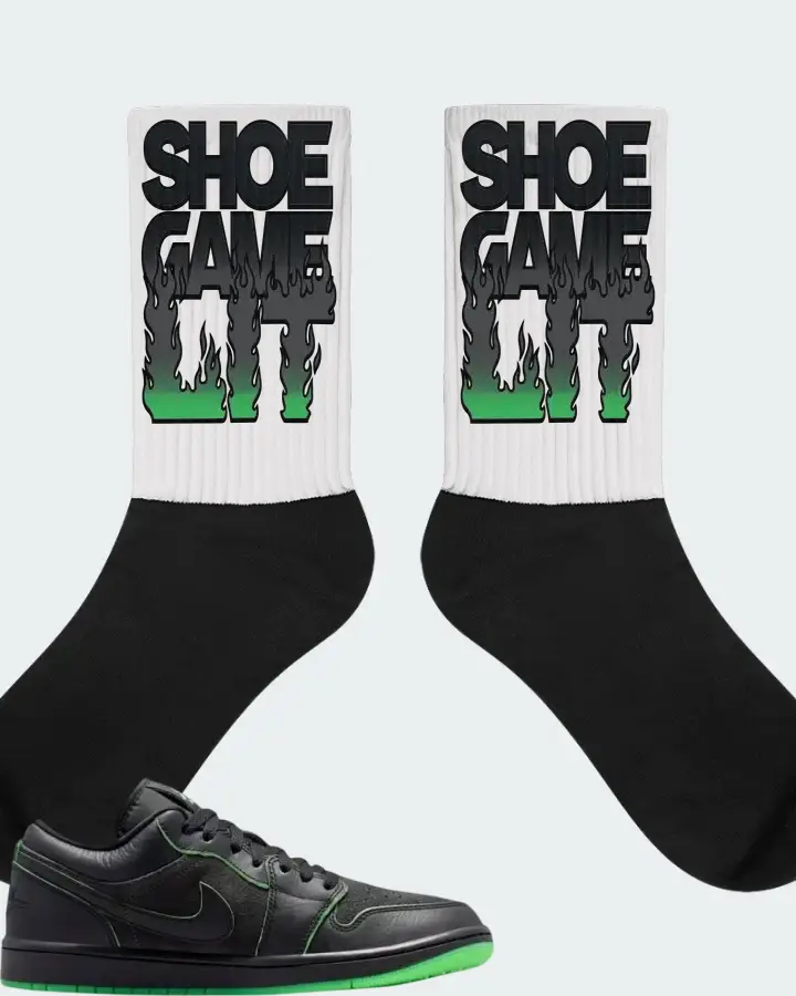 Air Jordan 1 Low Halloween Sneaker Matching White Socks - Shoe Game Lit Refreshed