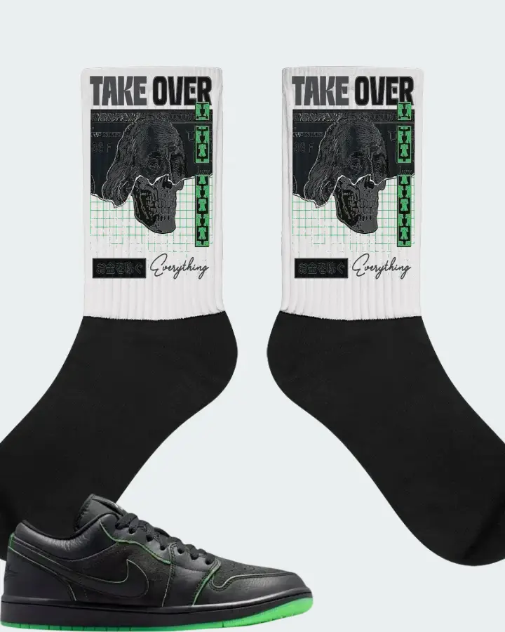 Air Jordan 1 Low Halloween Sneaker Matching White Socks - Take Over